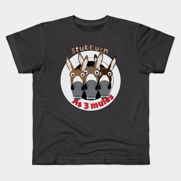 3 mules Kids T-Shirt by GilbertoMS